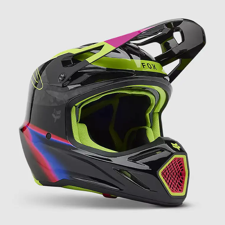 Casco Moto V3 RS Energy Negro Fox 1