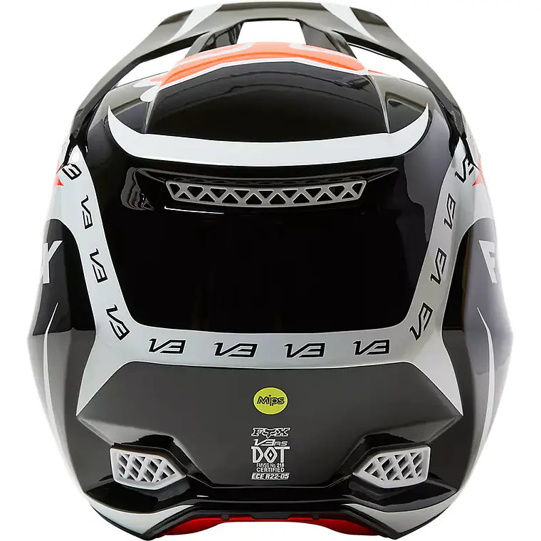 Casco Moto V3 RS DVIDE Negro/Naranjo Fox 4