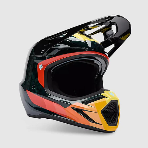 Casco Moto V3 RS Grid Negro/Rojo Fox