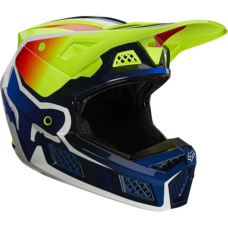 Casco Moto V3 Rs Wired Amarillo Fluor Fox 1