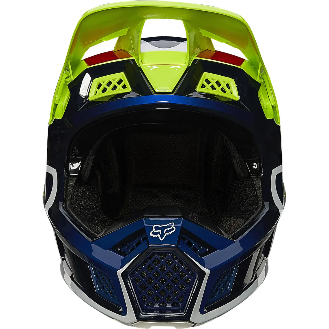 Casco Moto V3 Rs Wired Amarillo Fluor Fox 2