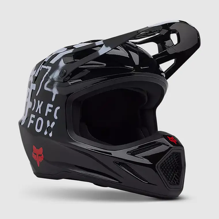 Casco Moto V3 Seventy4 Negro Fox 1
