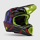 Casco Moto V3 Throttle Amarillo/Negro Fox - Miniatura 1