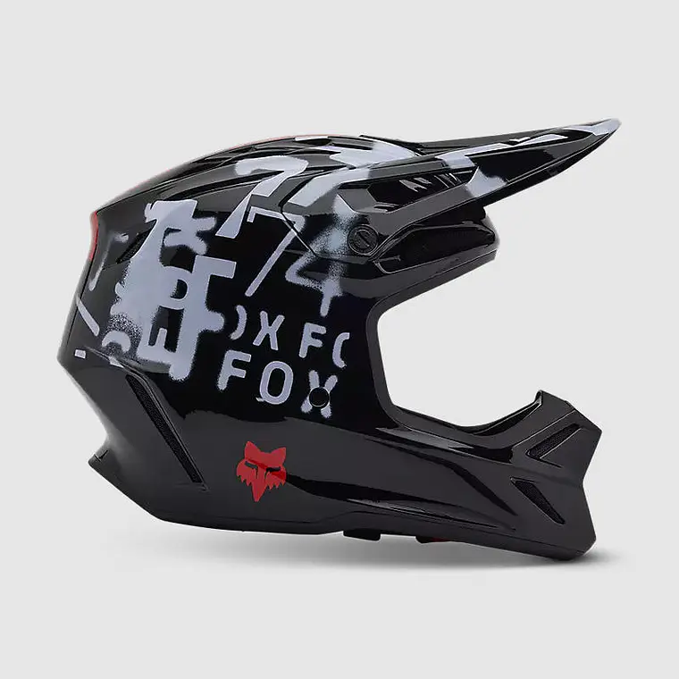 Casco Moto V3 Seventy4 Negro Fox 2
