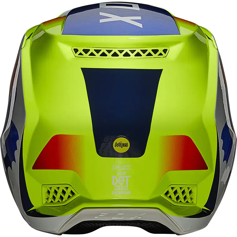 Casco Moto V3 Rs Wired Amarillo Fluor Fox 3