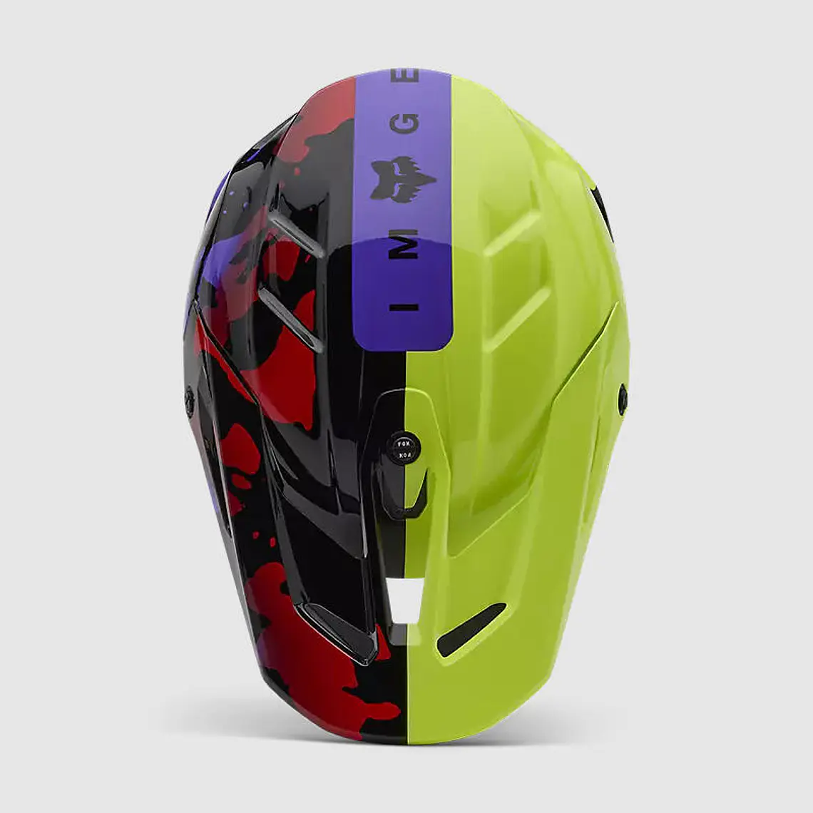 Casco Moto V3 Throttle Amarillo/Negro Fox 3