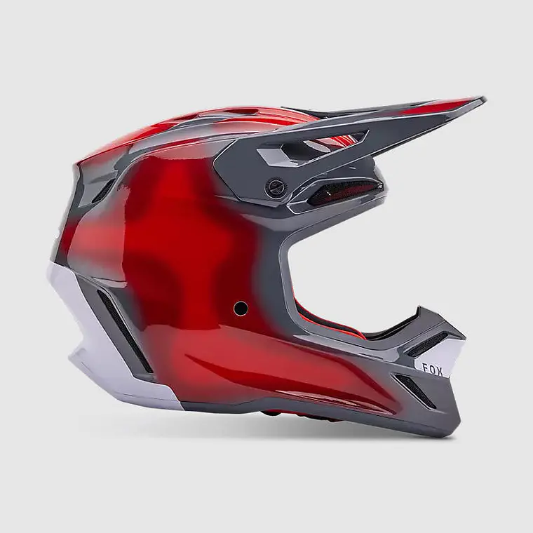 Casco Moto V3 Volatile Rojo/Gris Fox 2