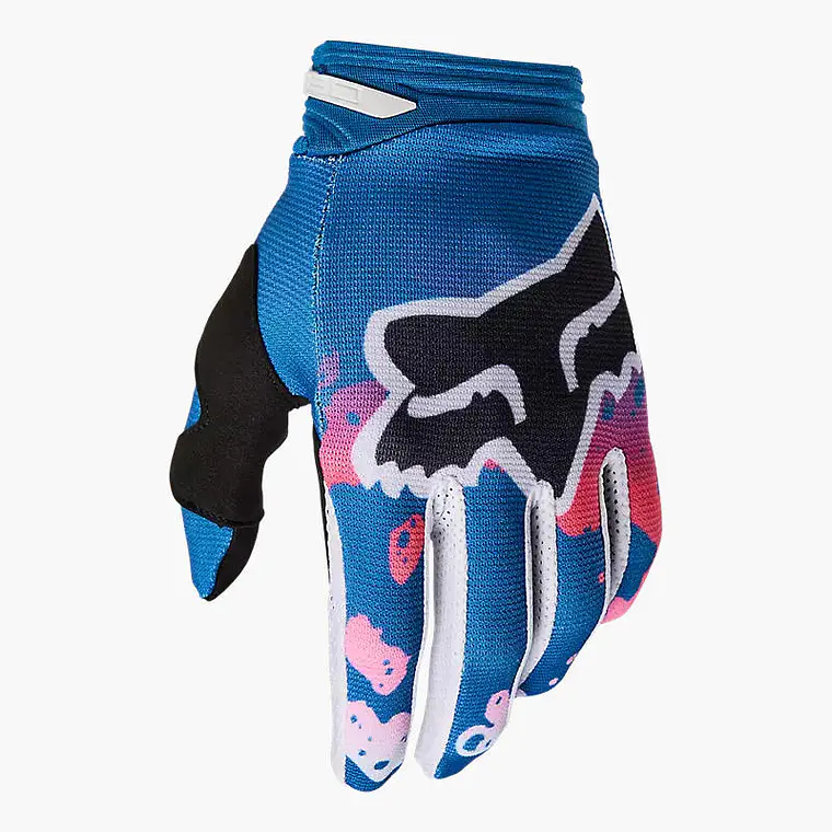 Guantes Moto 180 Morphic Azul/Rosado Fox 1