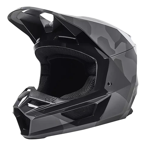 Casco Moto Niño V1 BKNR Camo Negro Fox