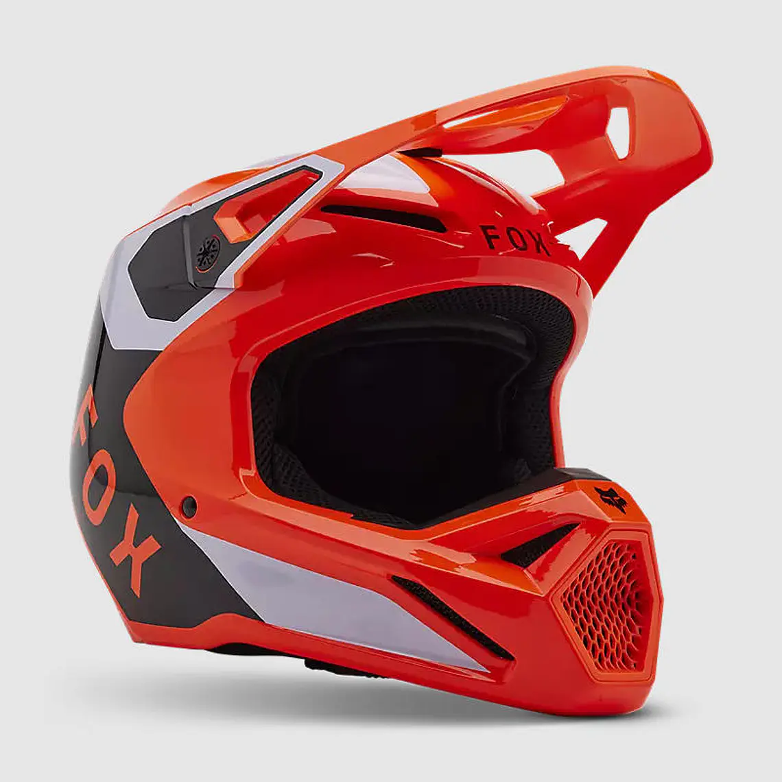 Casco Moto Niño V1 Lean Naranjo Fox 1