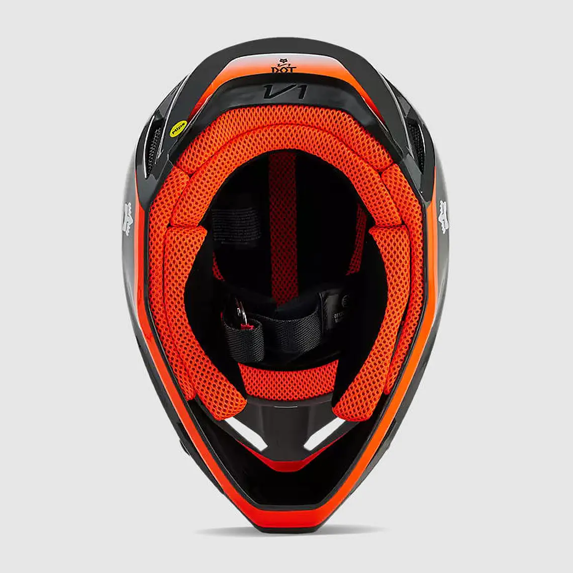 Casco Moto Niño V1 Ballast Gris/Naranjo Fox 6