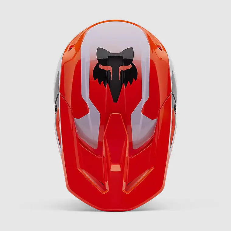 Casco Moto Niño V1 Lean Naranjo Fox 4
