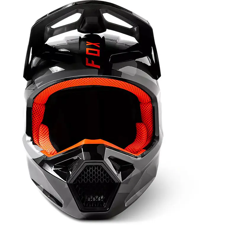 Casco Moto Niño V1 Bnkr Camo Negro/Gris Fox 5