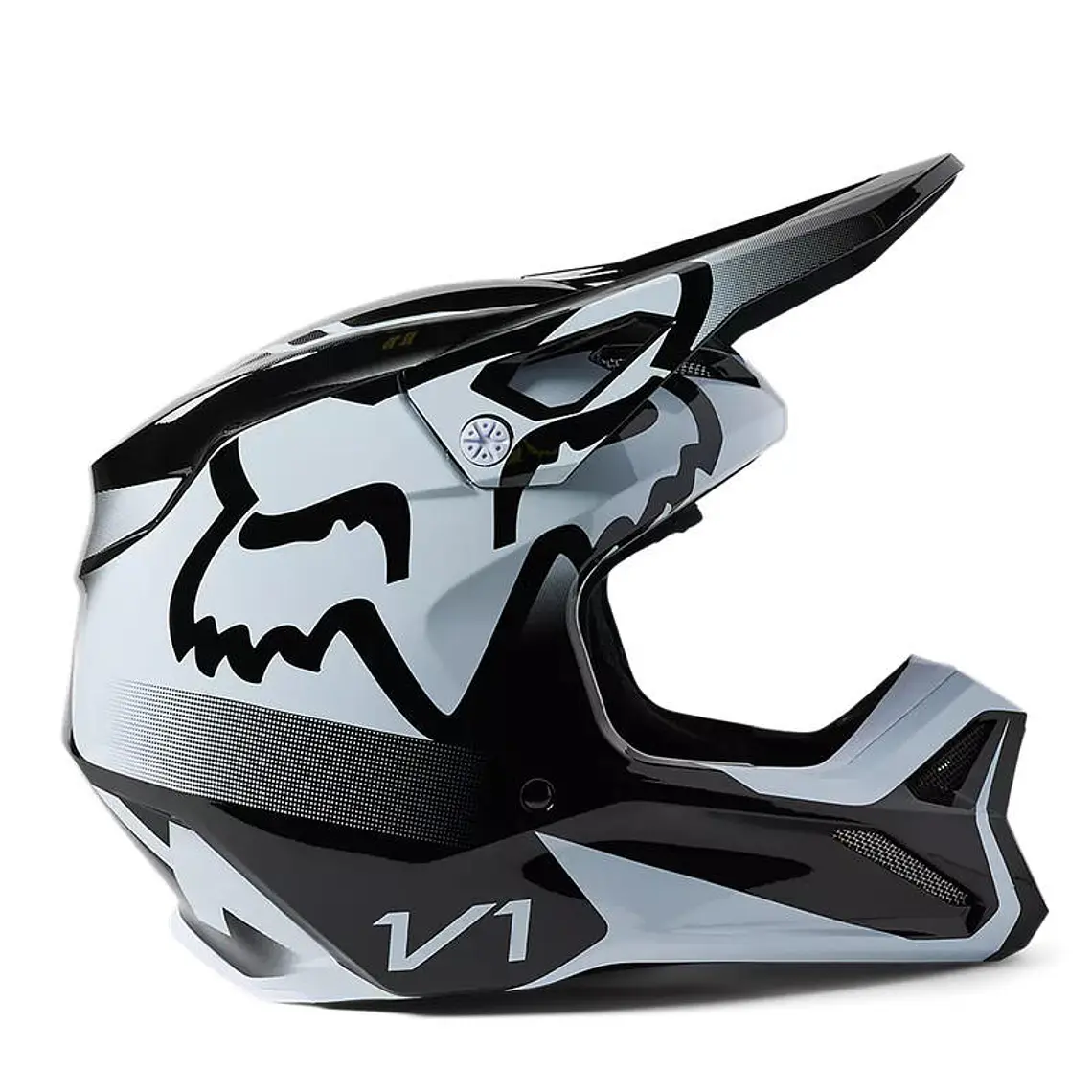 Casco Moto Niño V1 Leed Blanco/Negro Fox 2