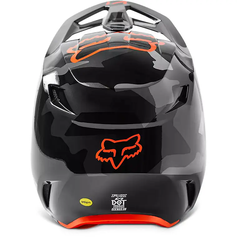 Casco Moto Niño V1 Bnkr Camo Negro/Gris Fox 6