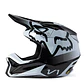 Casco Moto Niño V1 Leed Blanco/Negro Fox - Miniatura 3