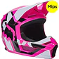 Casco Moto Niño V1 Lux Rosado Fox - Miniatura 1