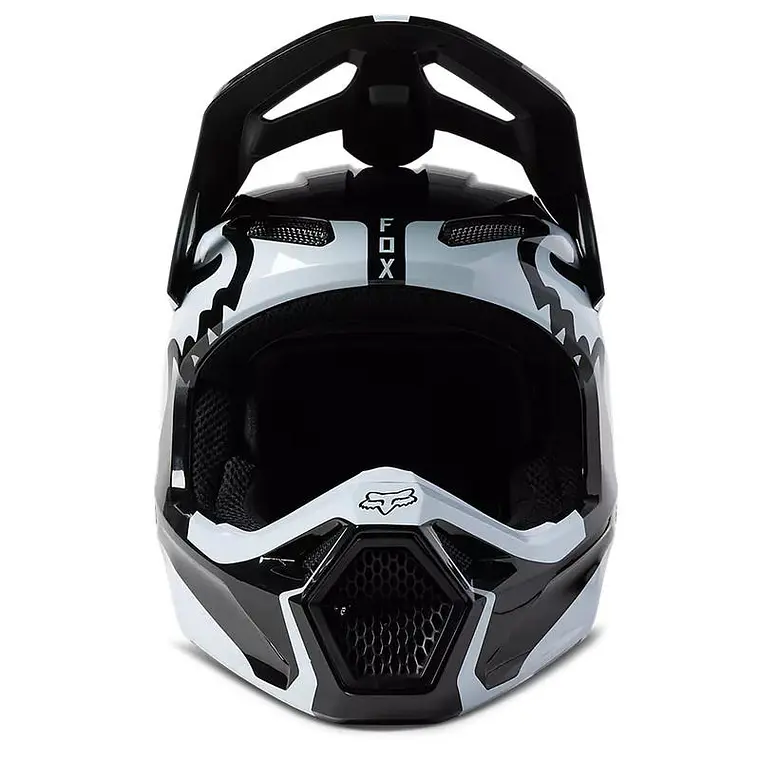 Casco Moto Niño V1 Leed Blanco/Negro Fox 6
