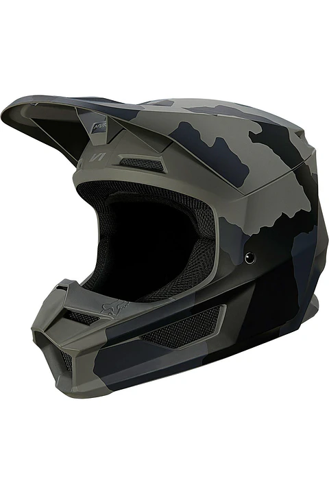 Casco Moto Niño V1 Trev Camo Fox