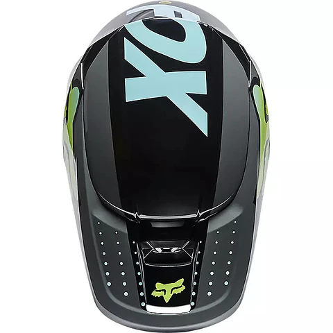 Casco Moto Niño V1 Trice Verde Fox