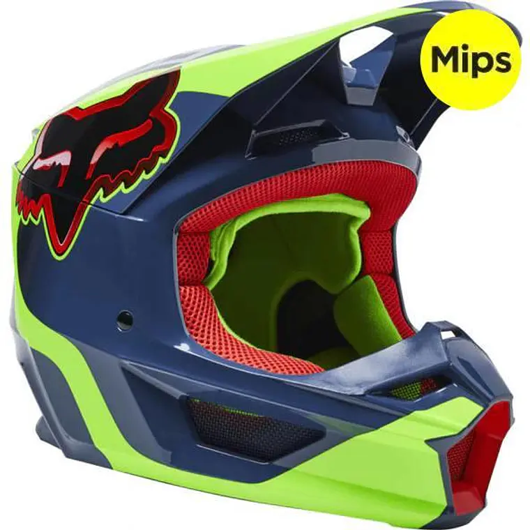 Casco Moto Niño V1 Venz Azul Fox 1