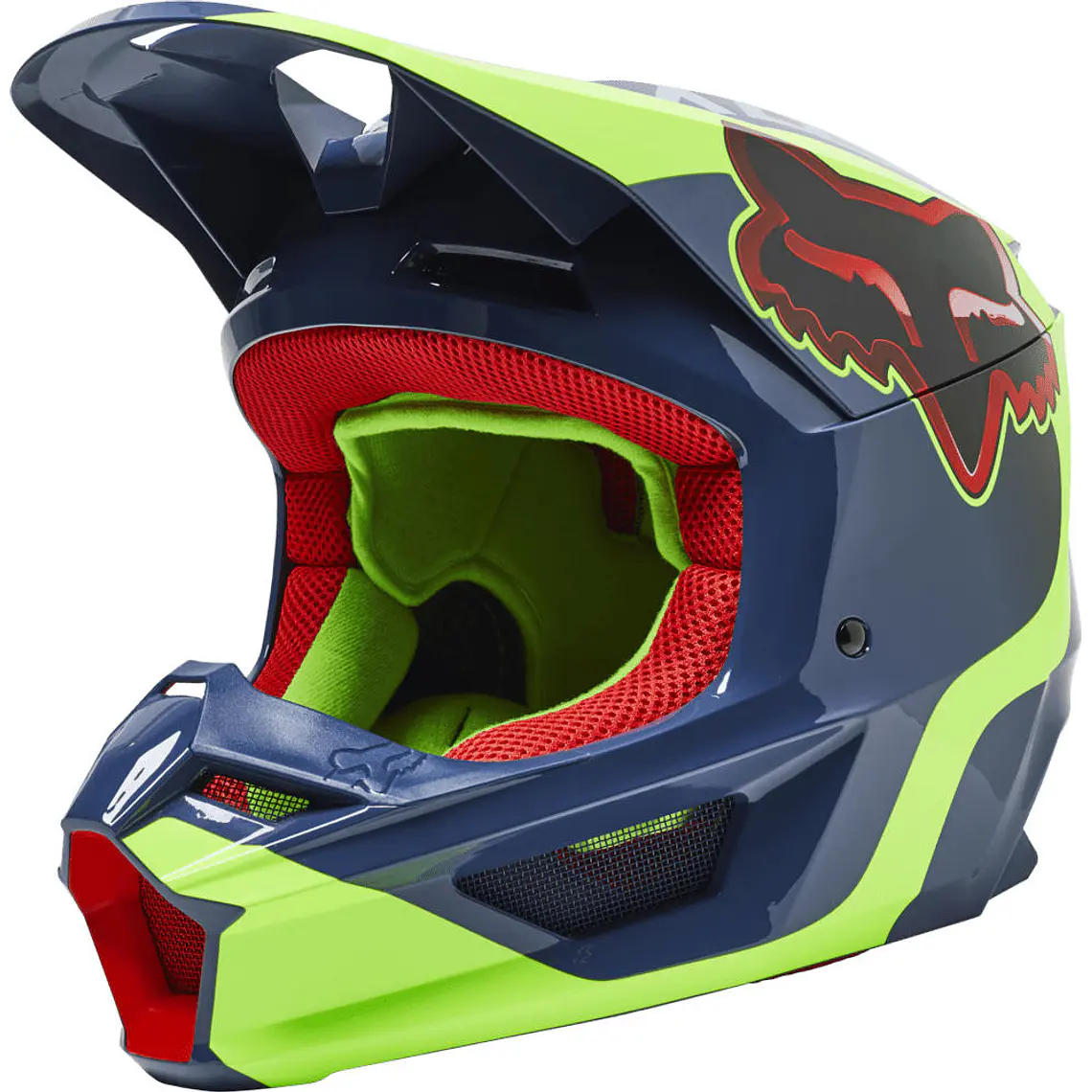 Casco Moto Niño V1 Venz Azul Fox 2