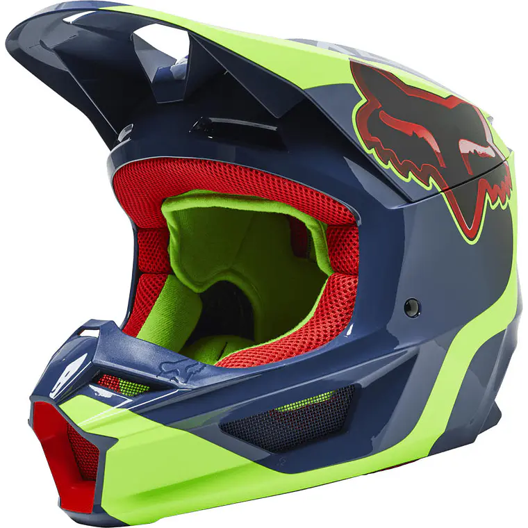 Casco Moto Niño V1 Venz Azul Fox 2