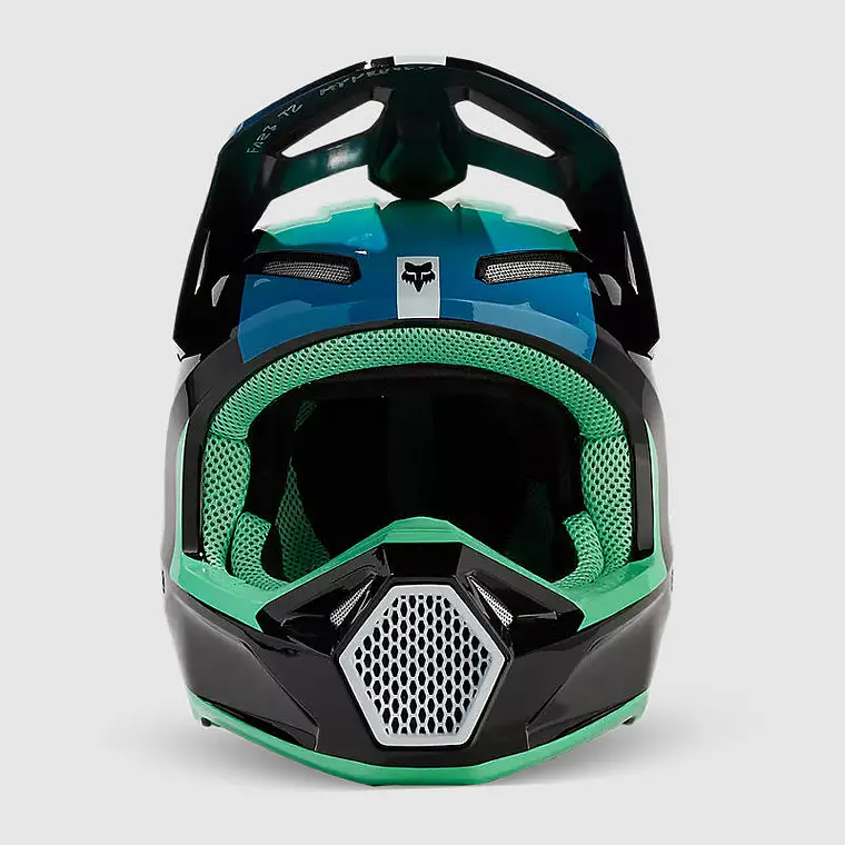 Casco Moto V1 Ballast Negro/Azul Fox 3