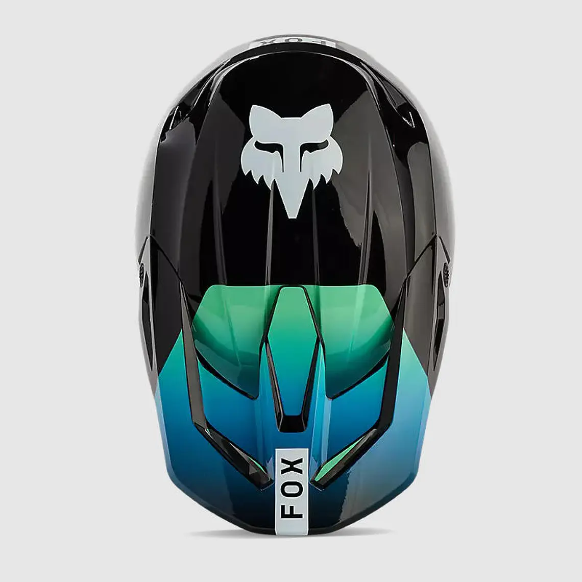 Casco Moto V1 Ballast Negro/Azul Fox 4