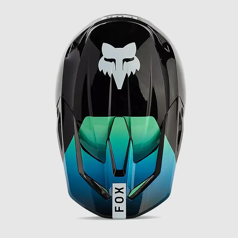 Casco Moto V1 Ballast Negro/Azul Fox 4