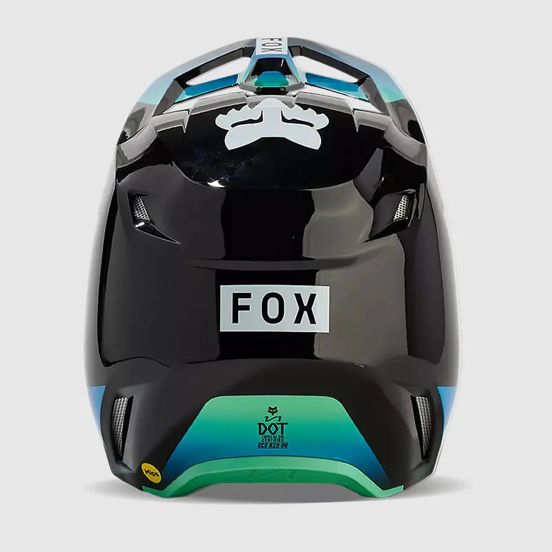 Casco Moto V1 Ballast Negro/Azul Fox 5