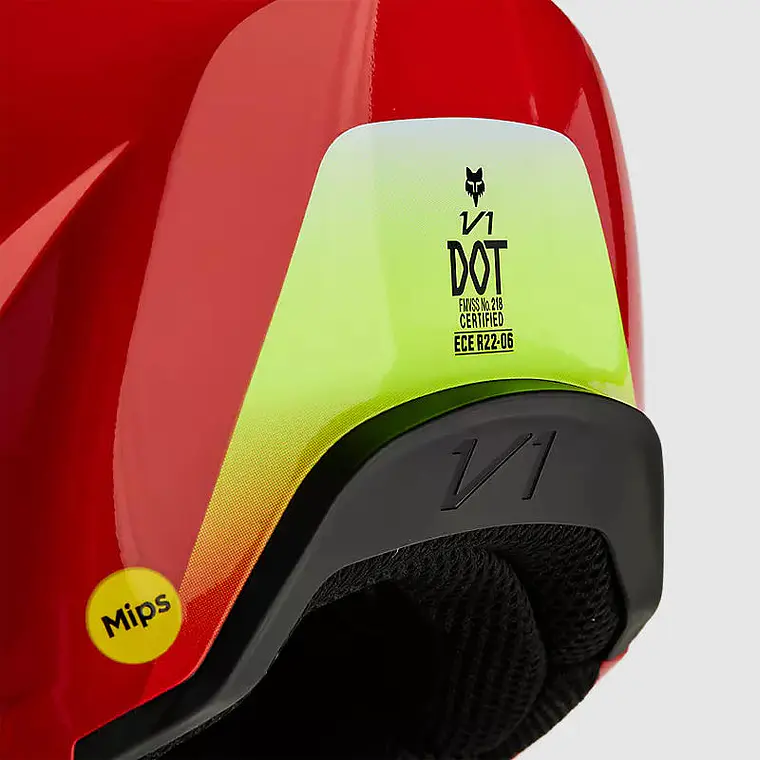 Casco Moto V1 Ballast Rojo Fox 9