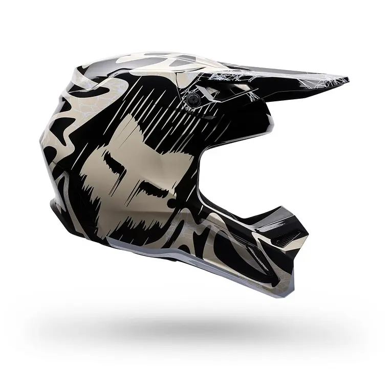 Casco Moto V1 Diffuse SE Negro Fox 1