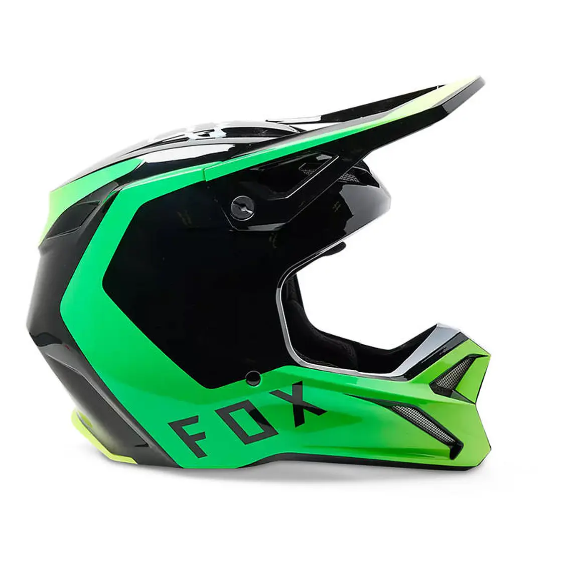 Casco Moto V1 Dpth Negro/Verde Fox 2