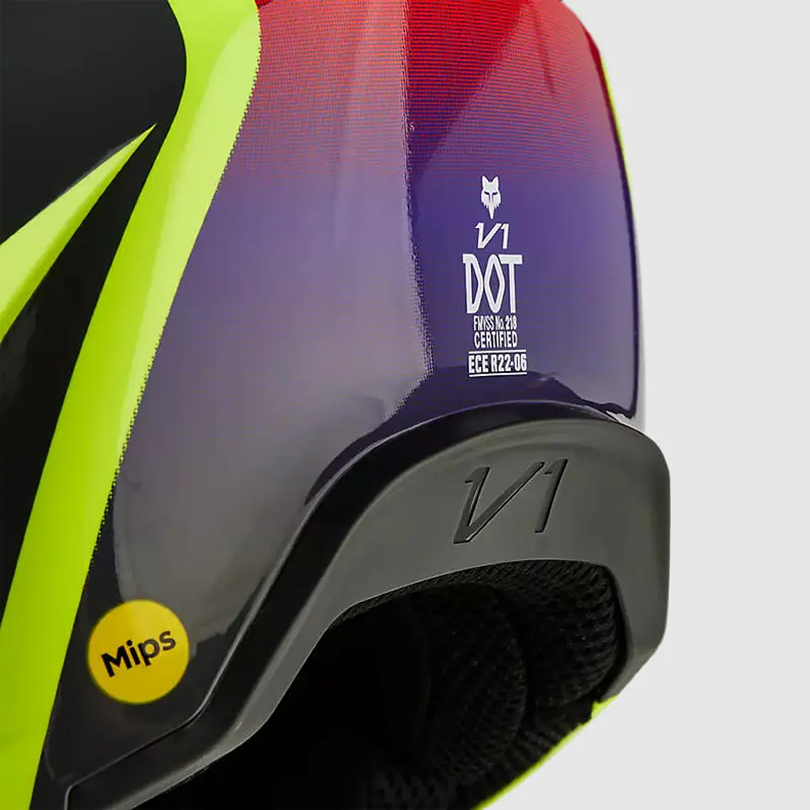 Casco Moto V1 Flora Amarillo Fox 9