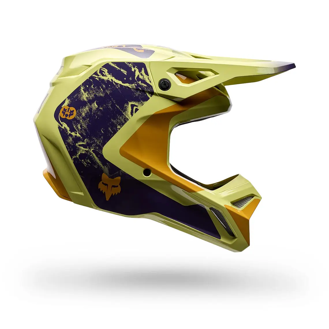 Casco Moto V1 Image Print Amarillo Fox 1