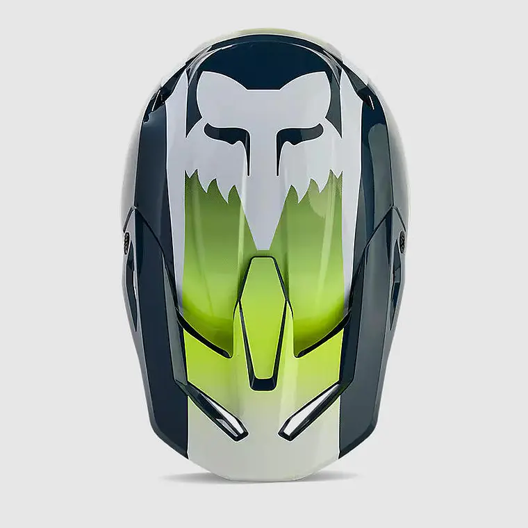 Casco Moto V1 Flora Azul Petroleo Fox 4
