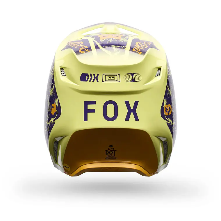 Casco Moto V1 Image Print Amarillo Fox 4