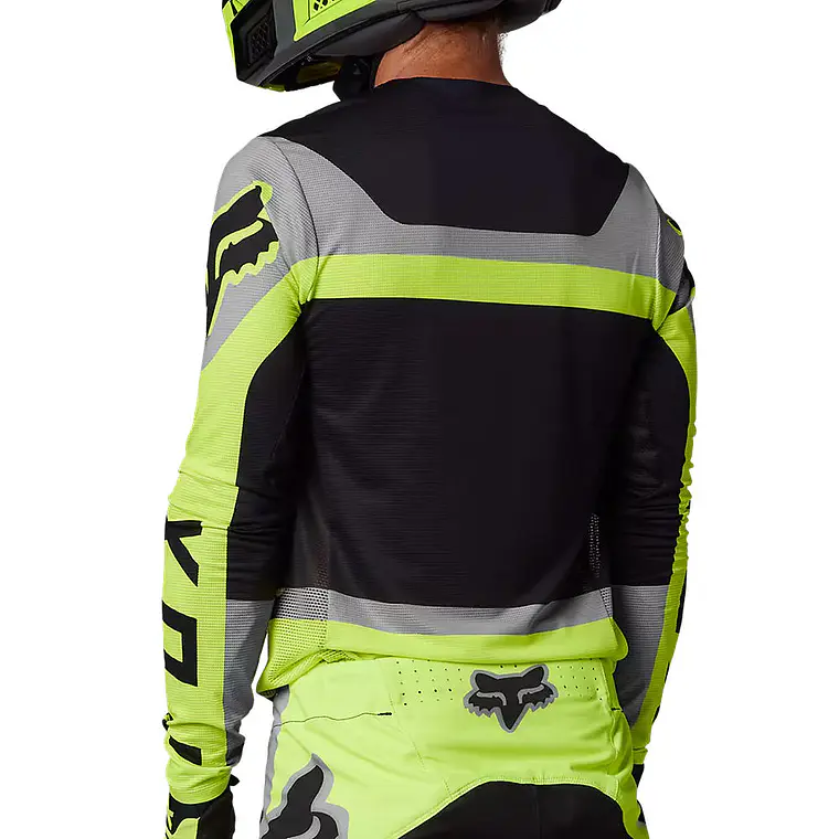Polera Moto Flexair Efekt Negro/Amarillo/Gris Fox 3