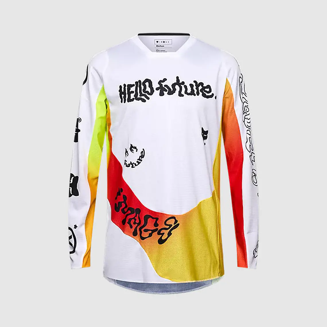 Polera Moto 180 Hello Future Blanco Fox 1