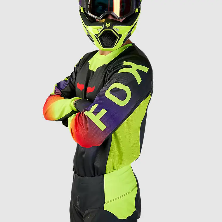 Polera Moto 180 Flora Gris/Amarillo Fox 5