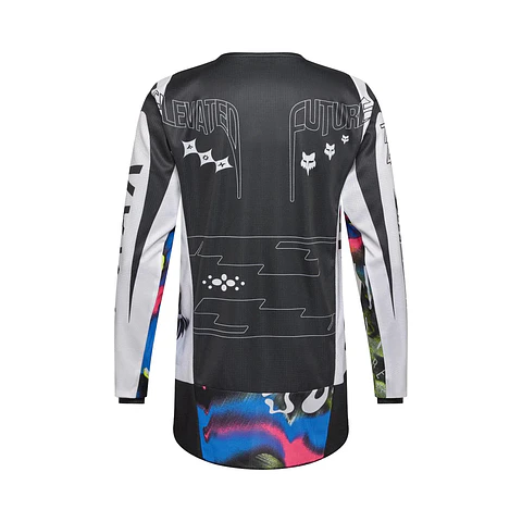 Polera Moto 180 Image Cosmo Blanco/Negro Fox