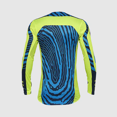 Polera Moto Flexair Impression Azul/Amarillo Fox