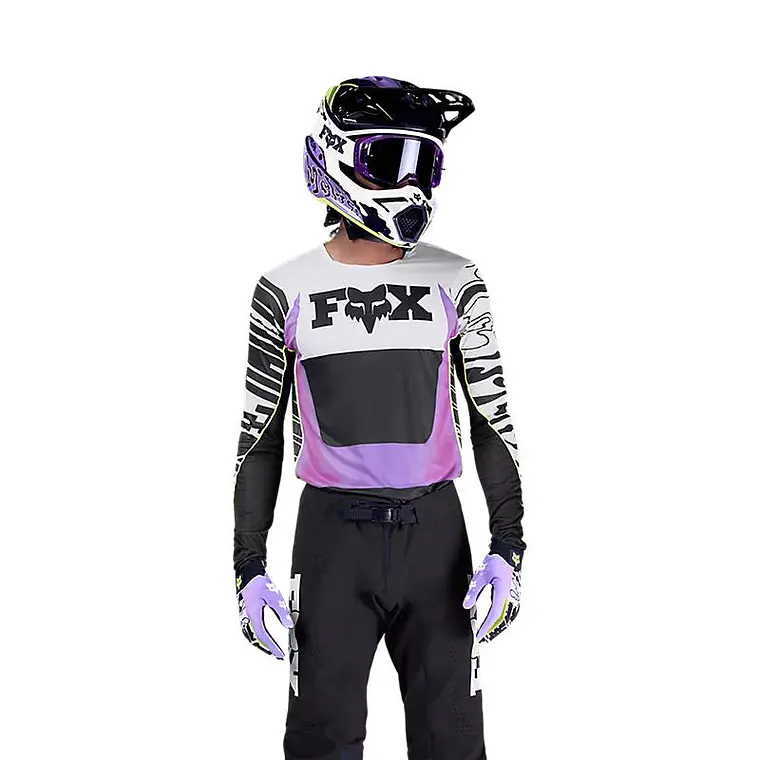 Polera Moto Flexair Image Phantom Limited Edition Blanco/Morado Fox 3