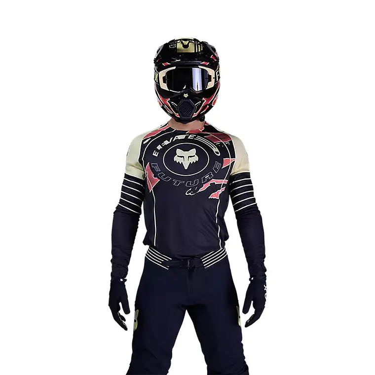 Polera Moto Flexair Inning Negro Fox 3