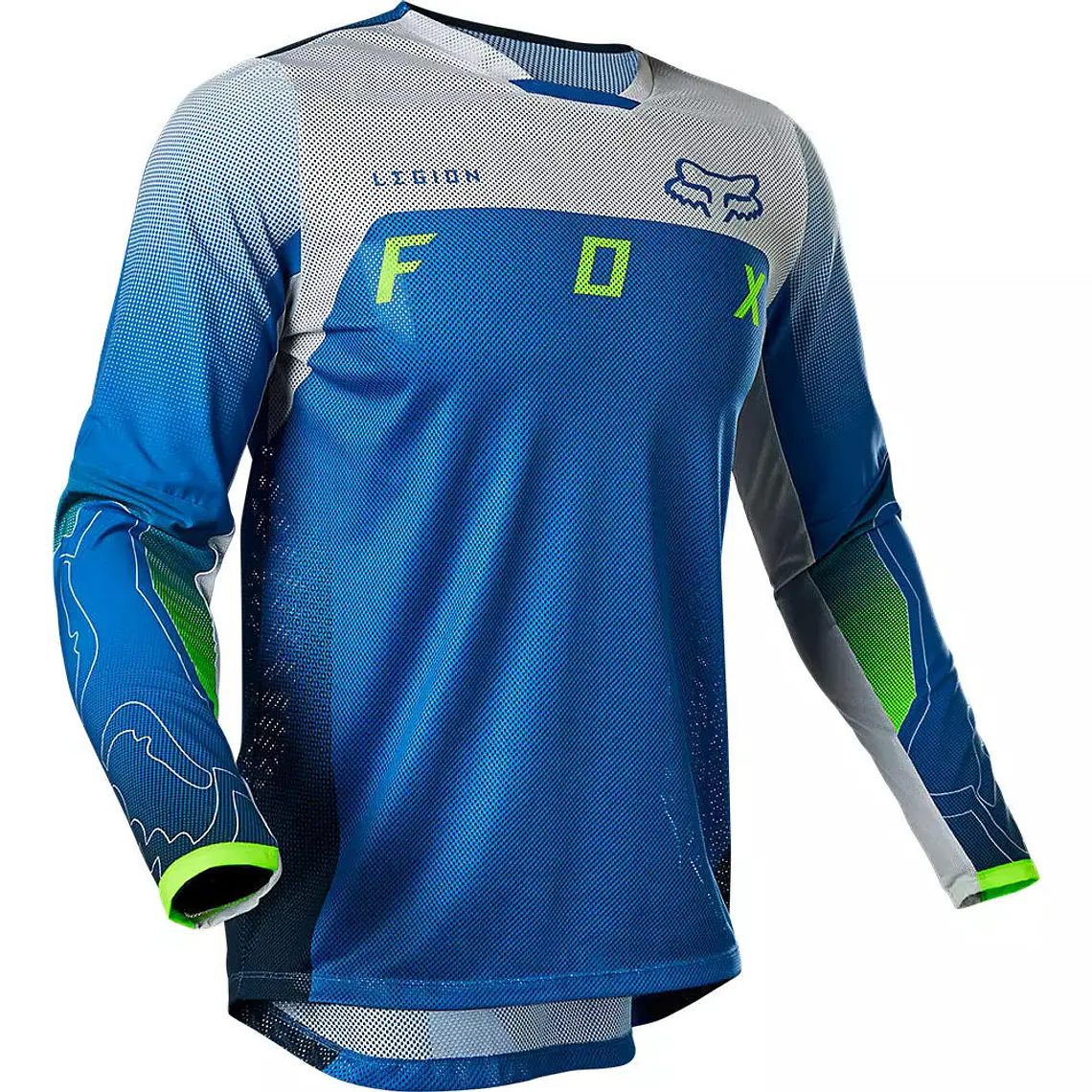 Polera Moto Legion Air Scanz Azul Fox 1