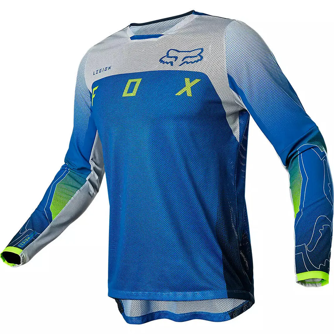 Polera Moto Legion Air Scanz Azul Fox 2