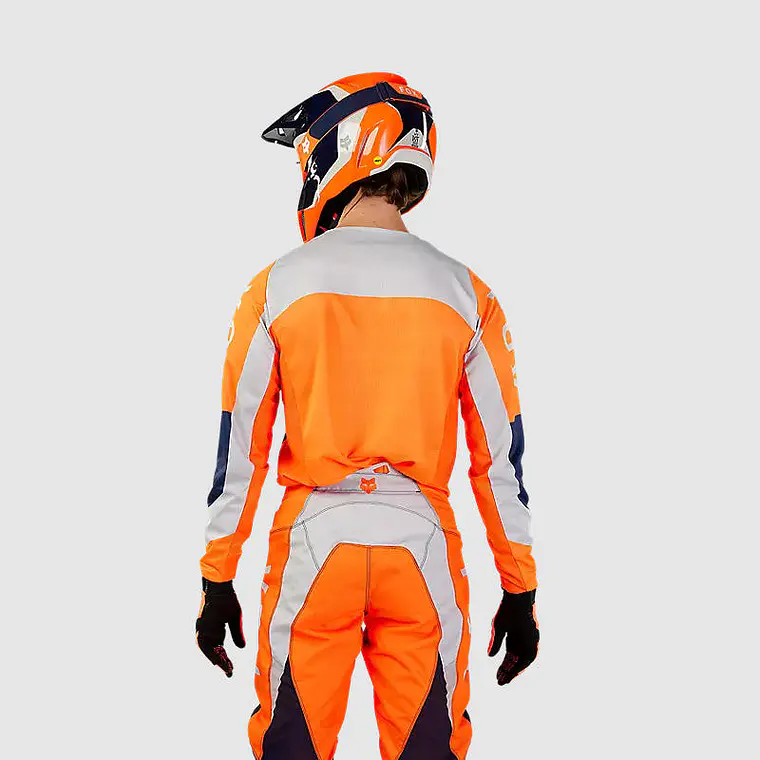 Polera Moto 180 Nitro Naranjo Fluor Fox 3