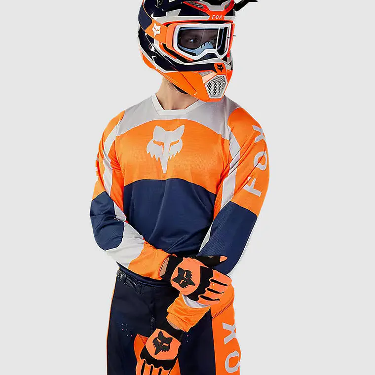 Polera Moto 180 Nitro Naranjo Fluor Fox 4