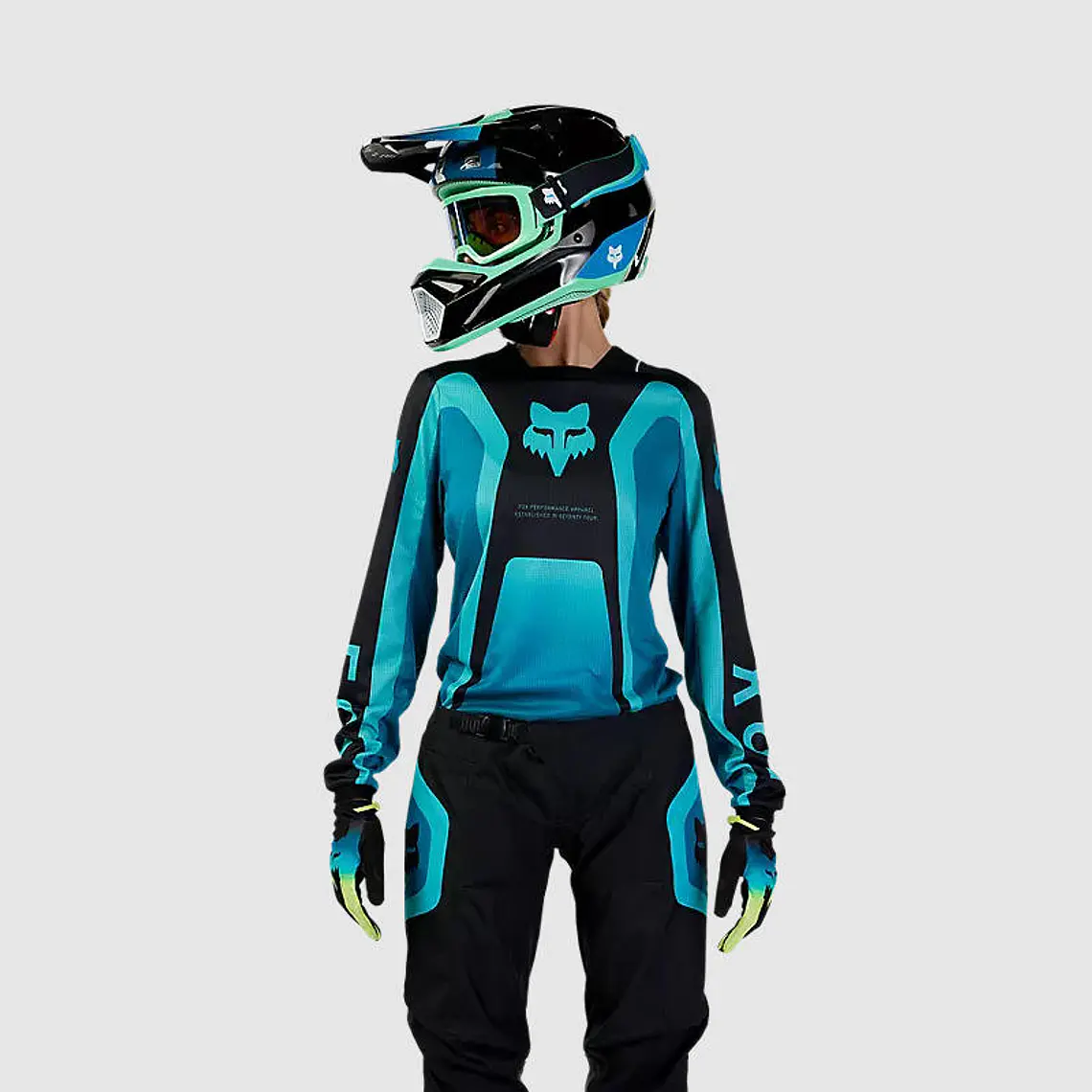 Polera Moto Mujer 180 Ballast Celeste Fox 2